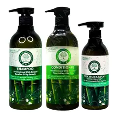 WOKALI - PACK 3 BAMBÚ SHAMPOO & ACON 550ML & CREMA BAMBÚ -