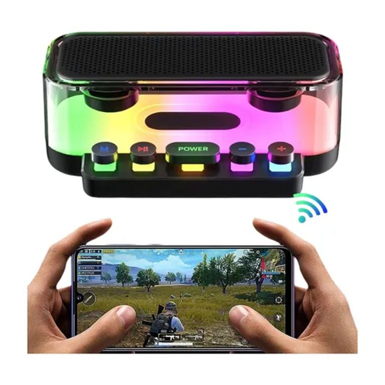 Parlante Gamer Bluetooth Portátil Con Led Y Batería Recargable