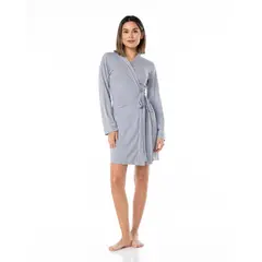 VELA WHITE - Bata Algodón Gray