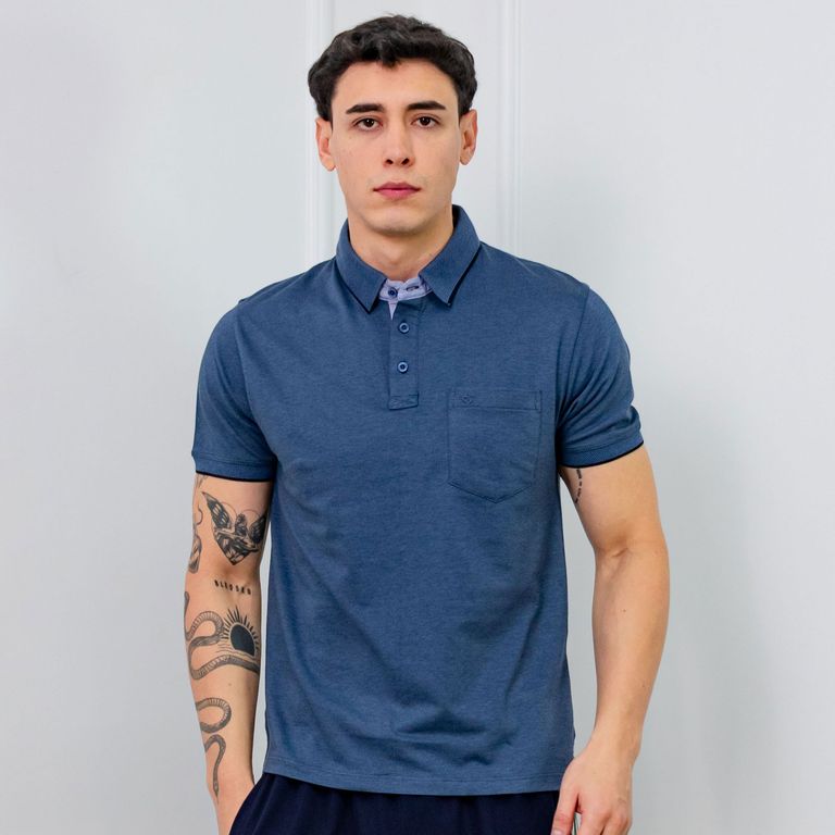 POLO BOX REGULAR FIT CABALLERO MC - PIQUE LYCRADO