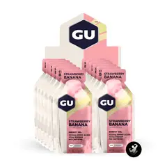 GENERICO - GU Gel Energético sin cafeína x 12 unidades - Strawberry Banana