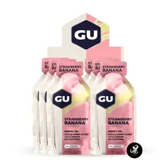 GENERICO - GU Gel Energético sin cafeína x 06 unidades - Strawberry Banana