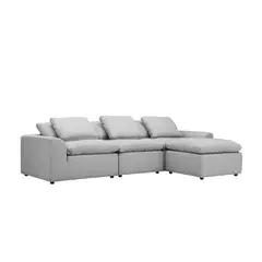 NIHM - Sofá de Tela Chuck Gris Claro