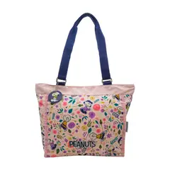 SNOOPY - Bolso Cartera Flores Rosado