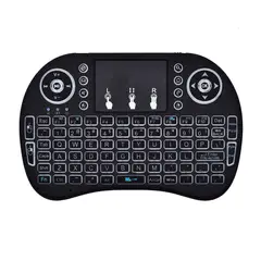 GENERICO - Control Teclado Inalámbrico Mini RGB para SmartTV TV Box PC y Laptop