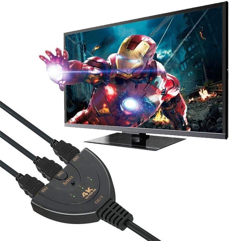 Switch HDMI 1x3 Full HD para Tres Monitores o Pantallas
