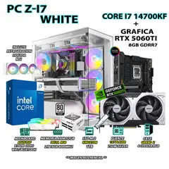 INTEL - Computadora PC Gamer I7 14700KF RAM 32GB SSD 1TB GRAFICA RTX 5060TI 8GB