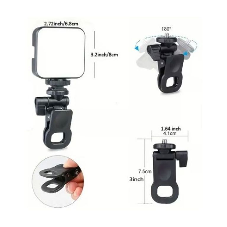 Mini Luz LED Clip Pro 6000K para Selfies, Streaming y Video Marca: