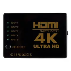 OEM - Multiplicador HDMI 5x1 Full HD 4K con Control a Distancia