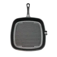 WAYU - SARTEN GRILL CUADRADA DE HIERRO FUNDIDO 24 CM