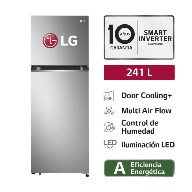 Refrigeradora 241L Door Cooling Top Freezer GT24BPP - Plateada