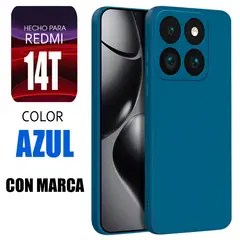 XIAOMI - Silicone Case Para Redmi 14T Azul Con Marca