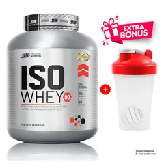 UNIVERSE NUTRITION - PROTEÍNA ISOLATADA ISO WHEY DE 2.5 KG COOKIES AND CREAM MÁS SHAKER