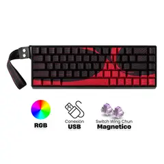 AULA - Teclado Gamer Win68he Max Epomarker Switch Magnetico RGB
