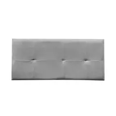 MUEBLES MACRUMO - Cabecera Aérea Reforzada Brisa con tela antifluida de 2Plz color Gris Claro