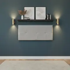 MUEBLES MACRUMO - Cabecera Aérea Reforzada Brisa con tela antifluida de 15Plz color Gris Claro