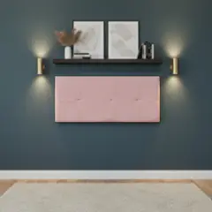 MUEBLES MACRUMO - Cabecera Aérea Reforzada Brisa con tela antifluida de 15Plz color Rosado