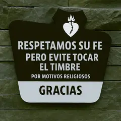 BOSQUE INVERNAL DECORACION ECO ALTERNATIVA - Letrero en madera RESPETAMOS SU FE