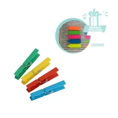 GENERICO - Pack6 Colgadores con Diseño Bonito Y+Banderitas Adhesivas