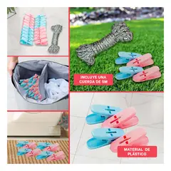 GENERICO - Pack4 Ganchos para Ropa en Multicolor Y+Regalo Agendita