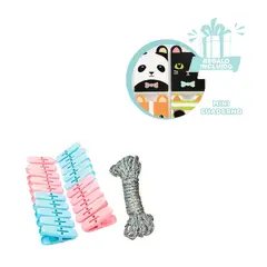 GENERICO - Pack9 Ganchos para Ropa en Multicolor Y+Regalo Agendita