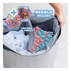 GENERICO - Pack9 Ganchos de Plástico para Toda Prenda Y+Ligas de Regalo