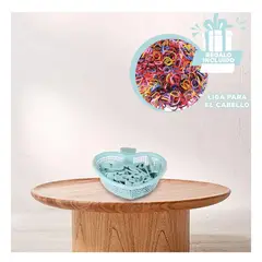 RYBIU IMPORT - Pack6 Cesto Práctico con Ganchos en Verde Y+Ligas de Regalo