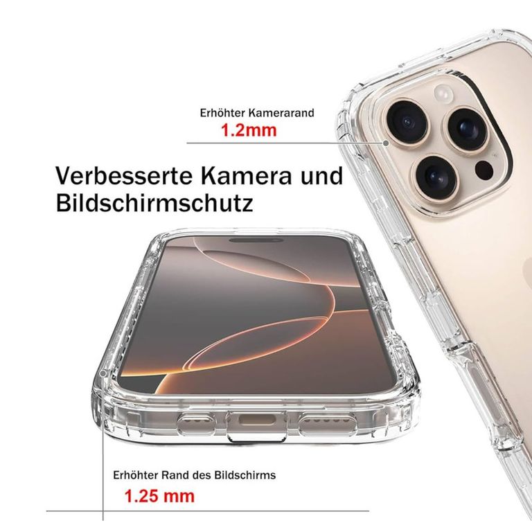 360 3 EN 1 Clear Para Iphone 16 Pro Max