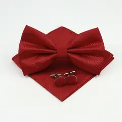 KAST PE - Set Houston Corbata Michi Pañuelo y Gemelos Rojo