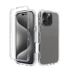 CASE - 360 3 EN 1 Clear Para Iphone 16 Pro Max