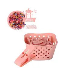 GENERICO - Pack9 Canasta Elegante en Tono Rosado Y+Ligas de Regalo