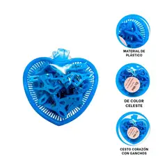 RYBIU IMPORT - Pack2 Cesto Versatil en Celeste Y+Banderitas Adhesivas