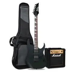 IBANEZ - Guitarra Eléctrica GRG121DX-BKF con Amplificador Marshall MG10