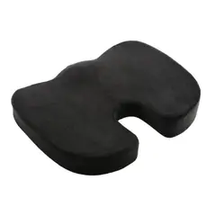 CARJOLLITY - Cojín asiento ergonómico lumbar auto silla de oficina negro