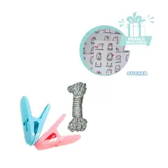 GENERICO - Pack9 Ganchos de Ropa Antideslizante Y+Regalo Stickers