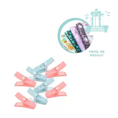 GENERICO - Pack5 Ganchos con Diseño Antideslizante Y+Papel de Regalo