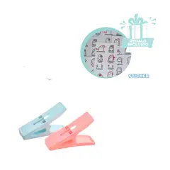 GENERICO - Pack5 Ganchos de Plástico para Toda Prenda Y+Regalo Stickers