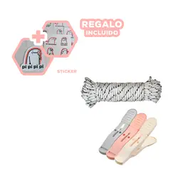 GENERICO - Pack5 Ganchos para Prendas de 3 Colores Y+Regalo Stickers