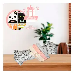 GENERICO - Pack6 Perchas Vibrantes de 3 Colores Y+Regalo Agendita