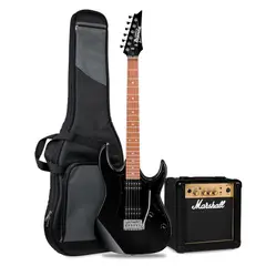 IBANEZ - Guitarra Eléctrica GRX20-BKN con Amplificador Marshall MG10
