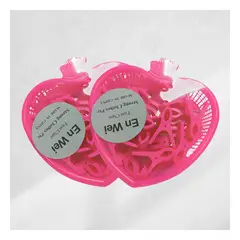 GENERICO - Pack3 Canasta Moderna con Ganchos Rosado Y+Regalo Agendita