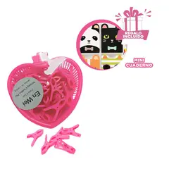 RYBIU IMPORT - Pack6 Recipiente Elegante en Color Rosado Y+Regalo Agendita