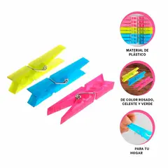 GENERICO - Pack5 Ganchos Practicos y Utiles en Multicolor