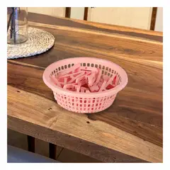 GENERICO - Pack3 Canasta Circular con Estilo en Color Rosado