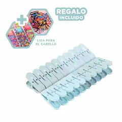 RYBIU IMPORT - Pack4 Cesto Circular Decorativo en Verde Y+Ligas de Regalo