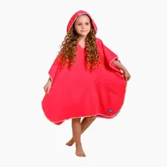 NATA COTON - SALIDA DE BAÑO CAPUCHA NIÑAS ALGODON ROSA