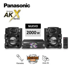 PANASONIC - Minicomponente 2000 Watts Bluetooth SC-AKX730 DJ Karaoke