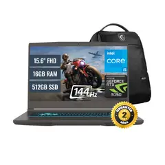 MSI - Laptop Gamer Thin 15 B13UC 15.6", Core i5 13420H, 16GB DDR4, SSD 512GB, RTX 3050 4GB