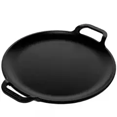 VICTORIA - Plancha para Pizza de 25 cm con Asas de Hierro Fundido