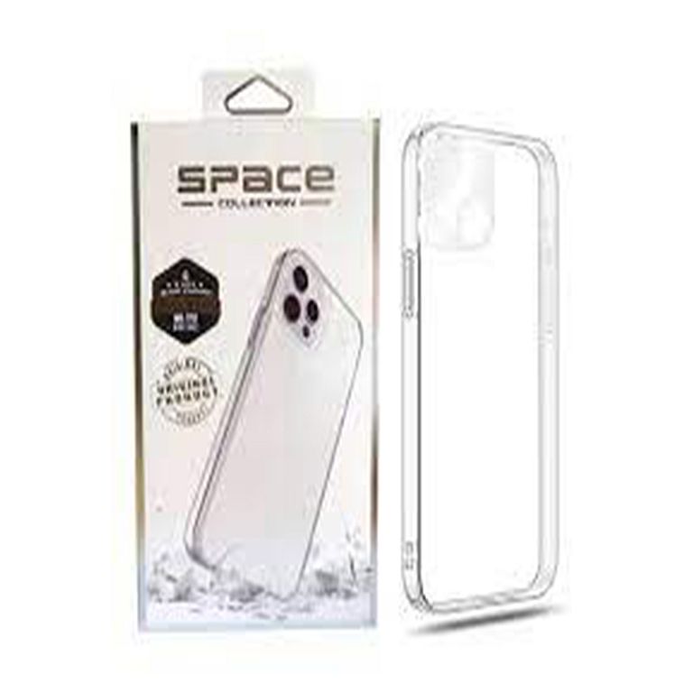 FUNDA CASE SPACE PARA IPHONE 14 PRO C/PROTECTOR CÁMARA TRANSPARENTE
